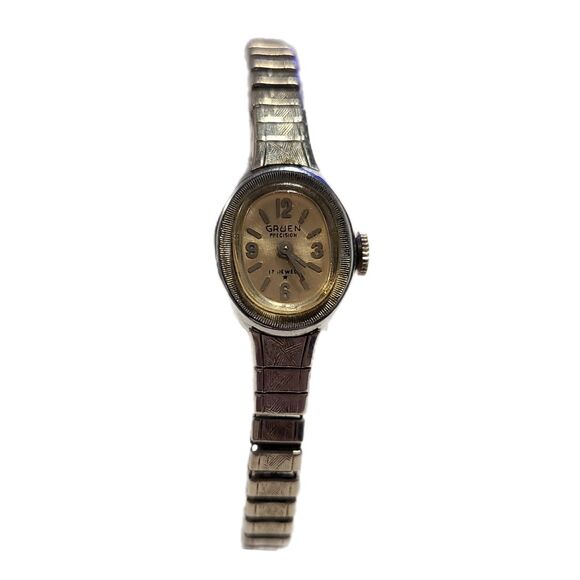 Gruen Vintage 1970s Precision 17 Jeweled Stainless Steel Dainty Bracelet Watch main image 3